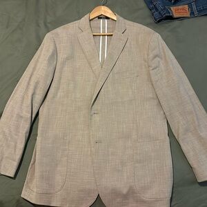 Nordstrom Trim Fit Blazer in Light Beige.